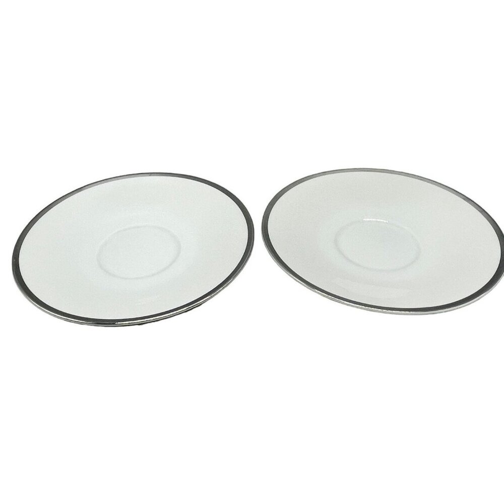 set of 2 cordon bleu registered fine China solitaire 610 saucer plate READ